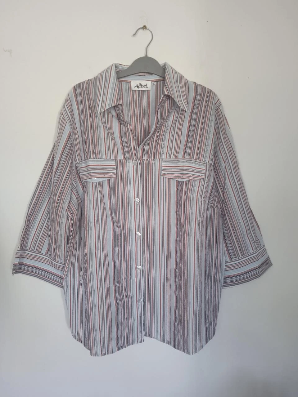 Striped afibel blouse, large size, size 50/ 5XL – photo 2